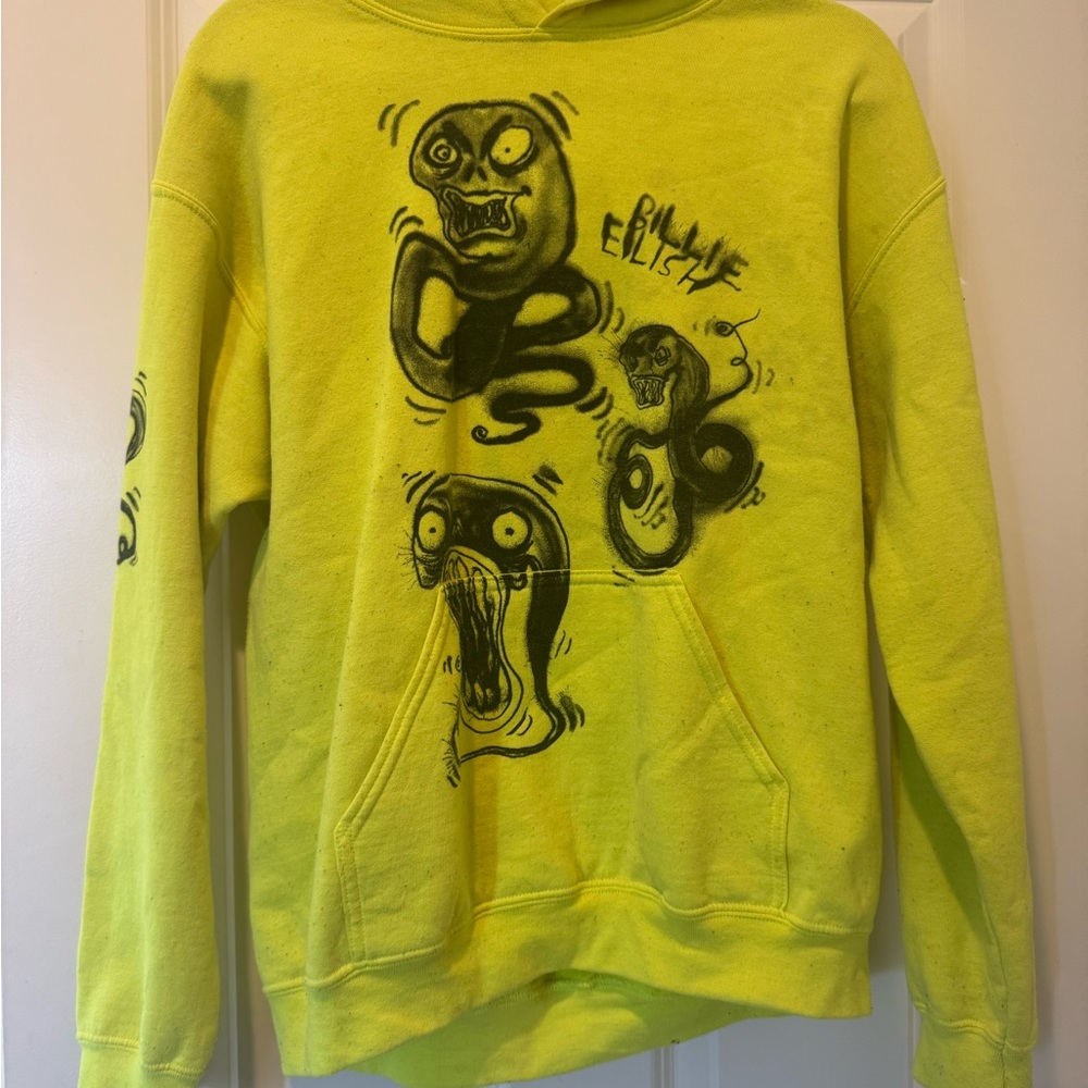 Yellow Billie eilish Graphic Men's Sweater